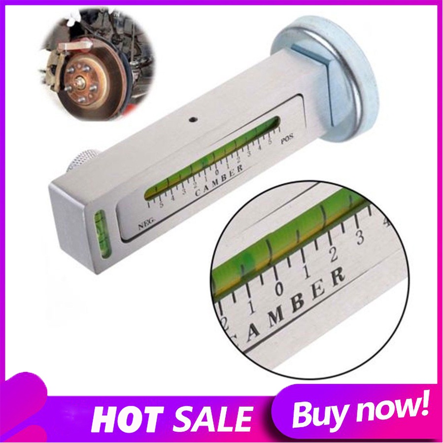 ouying1418 Magnetic Alignment Camber Gauge Four Wheel Positioning Magnetic Level Ruler 