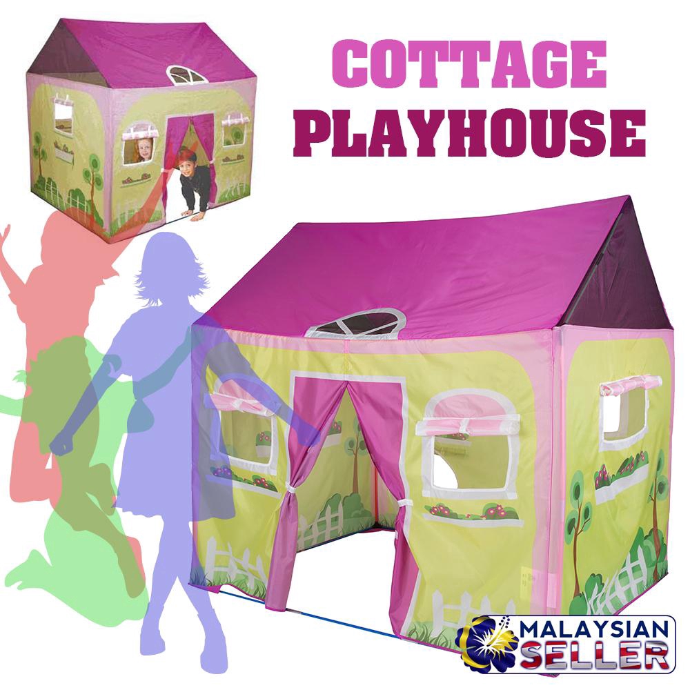 Ville Cottage Playhouse Tent Children Indoor Outdoor Play House