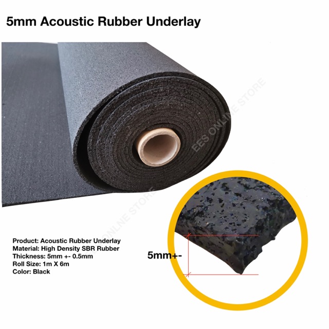 3MM/5MM ACOUSTIC RUBBER UNDERLAY/ SOUNDPROOF Shopee Malaysia