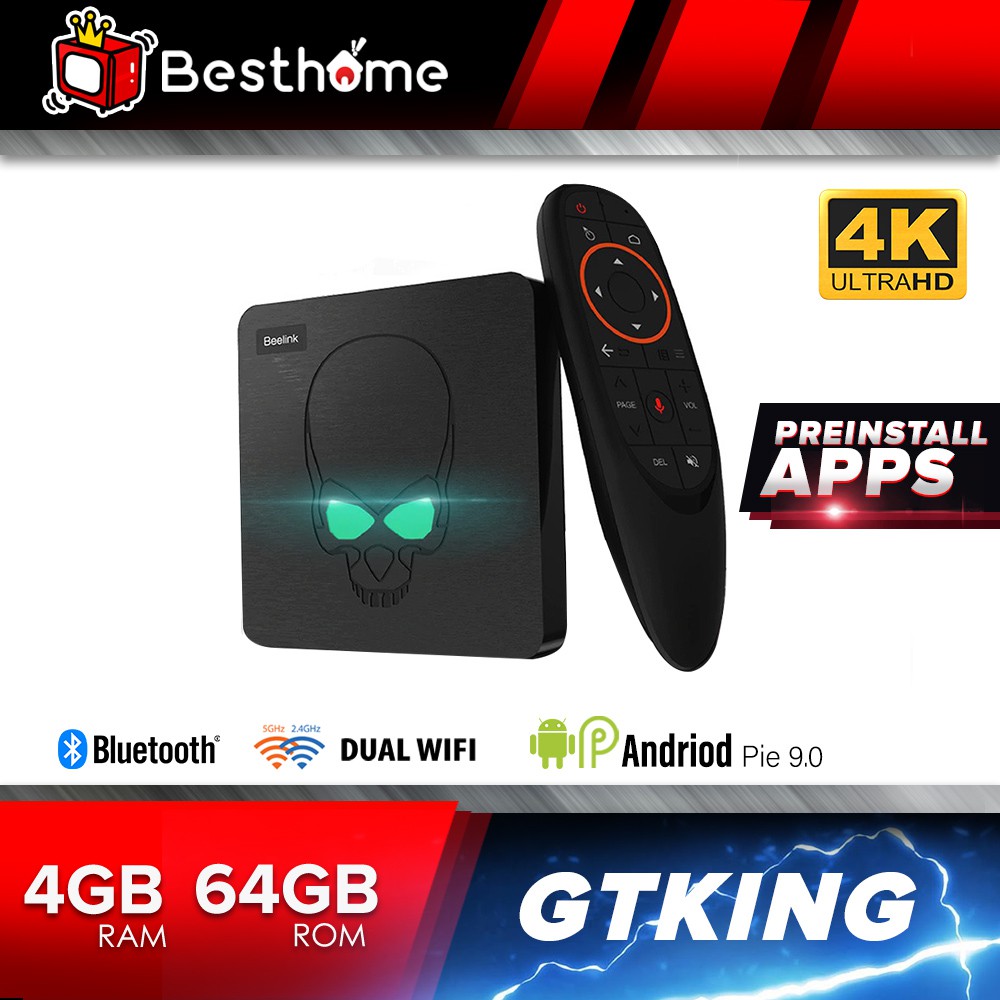 Pubg Gamer Choice Beelink Gt King 4gb 64gb Smart Android Tv Box Gaming Android System Preinstall Movie Apps 2in1 Shopee Malaysia