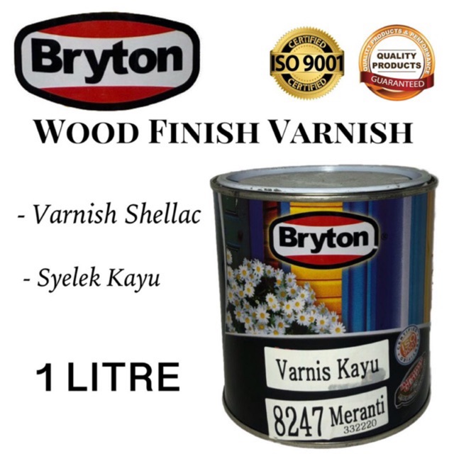 SYELEK KAYU  1 LITRE 400 ML Wood Finish Varnish  Wood 