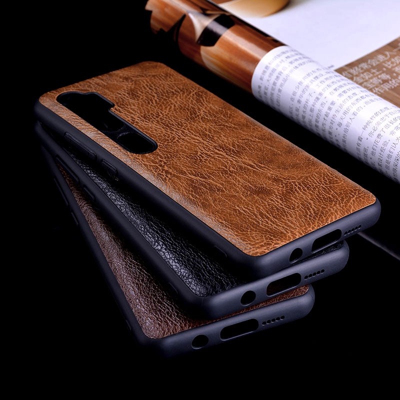 SKINMELEON Xiaomi Casing Mi Note 10 / Note 10 Pro Case Vintage Tree Pattern PU Leather Shockproof Protective Phone Cases