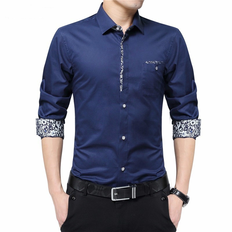 mens shirts with printed cuffs