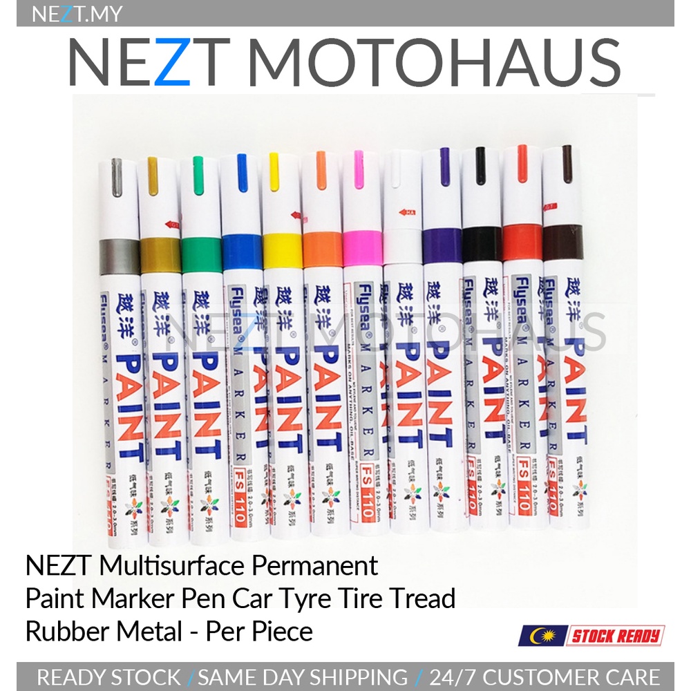 NEZT Multisurface Permanent Paint Marker Pen Motor Car Tyre Bomb Tire Tread Rubber Metal