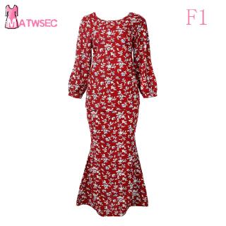  Baju  Kurung  Moden  Muslimah Set Plus  Size  Floral Round Neck 