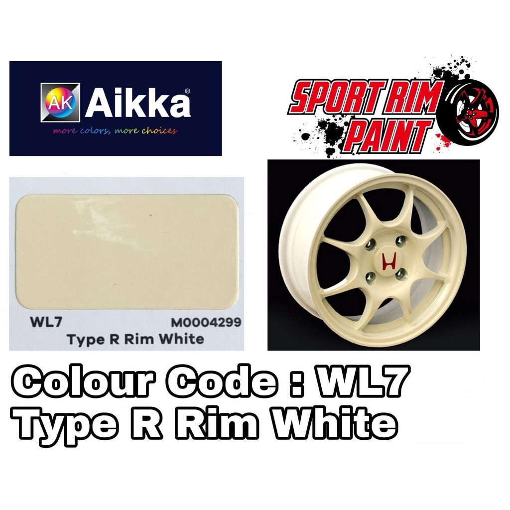 [Sport Rim Paint WL7 TYPE R RIM WHITE] AIKKA Sport Rim 2K Paint DIY Cat
