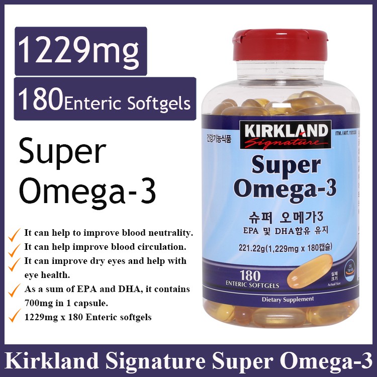Kirkland Signature Super Omega 3 1229mg 