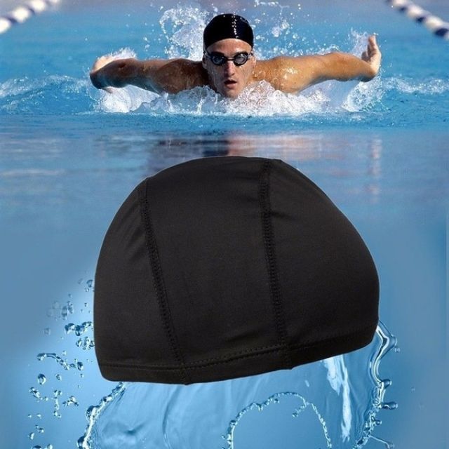 Unisex Adult Swim Cap elastic Swimwear Accessories Bathing Hats Cap Topi Renang Rambut Shower Cap Head Hair Swimming Hat