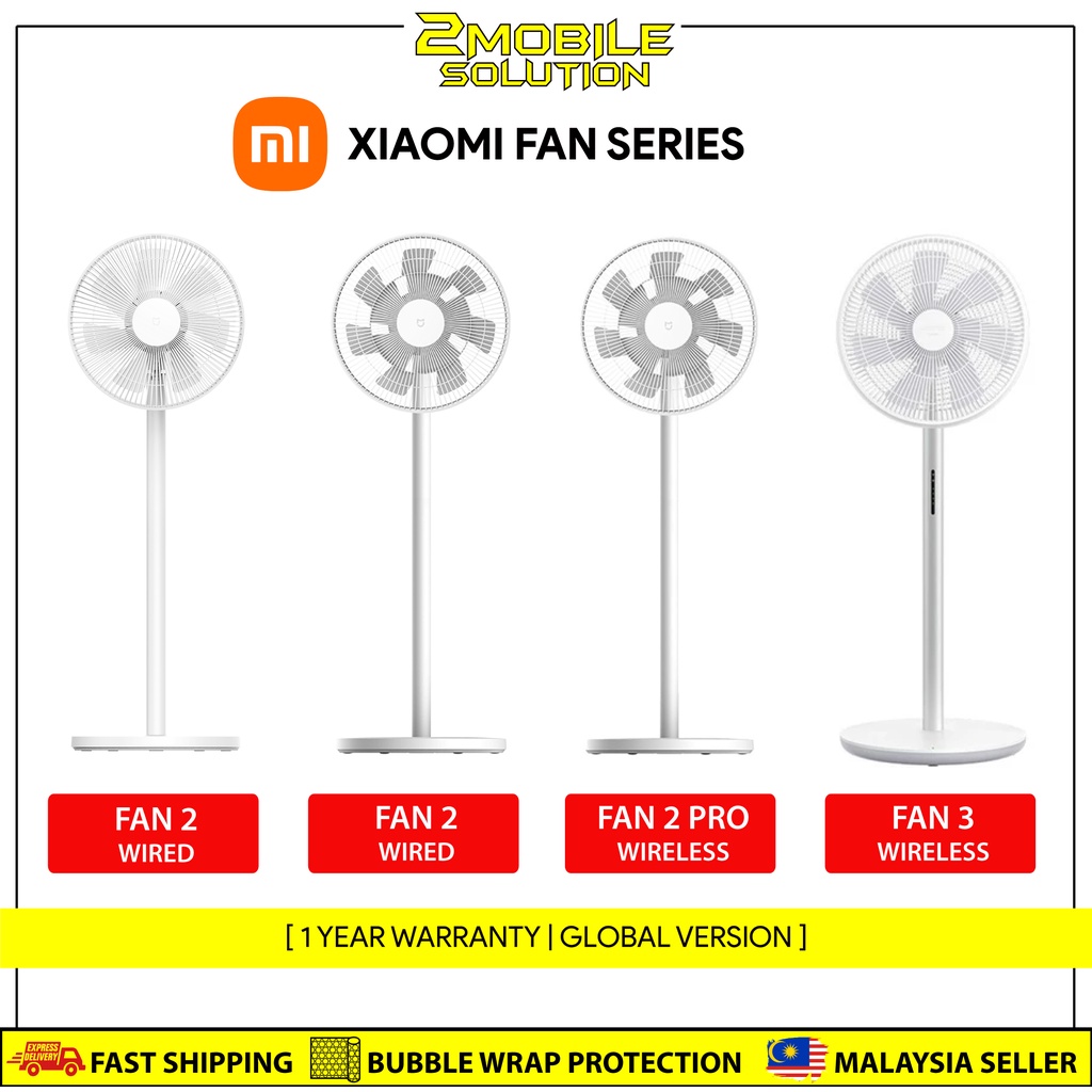 Xiaomi Mi Standing Wireless Smart Fan 2 Lite, Fan 2, Fan 2 Pro, Fan 3 Version 1 Year Warranty