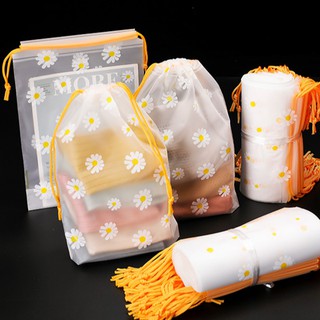 【Bfuming】Thicken Daisy Waterproof Travel Cosmetic Bag Drawstring Storage Bag shoe storage gift wedding birthday household items