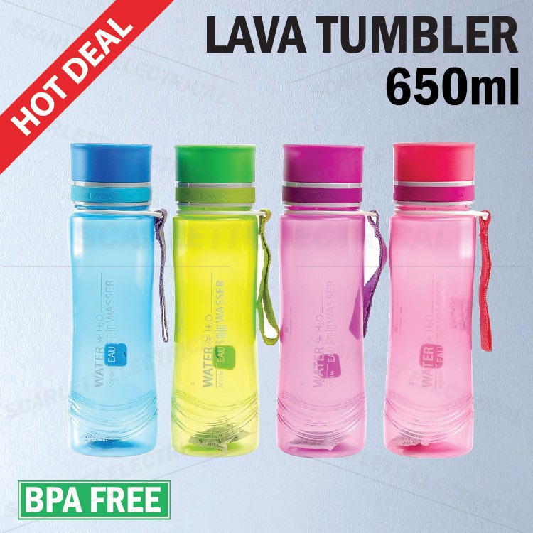 LAVA Water Bottle TB560 650ml Drinking Container Tumbler Strap BPA FREE