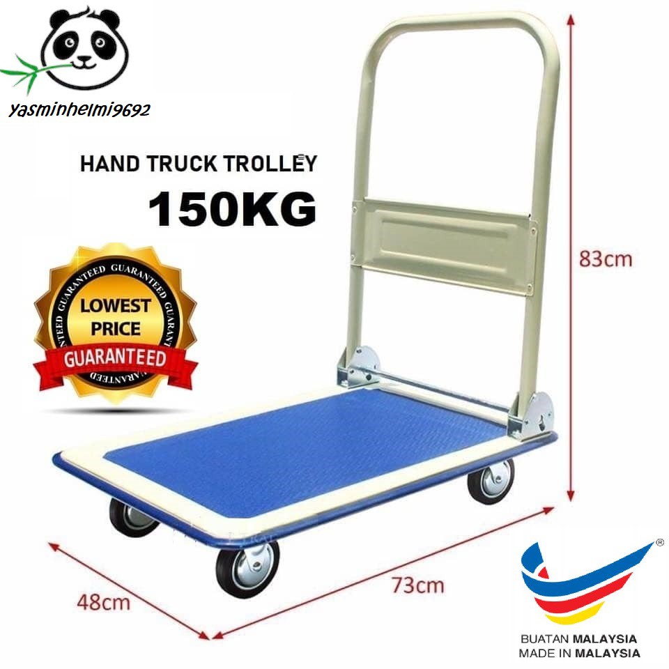 150kg Capacity Foldable Platform Metal Hand Truck Trolley High Quality