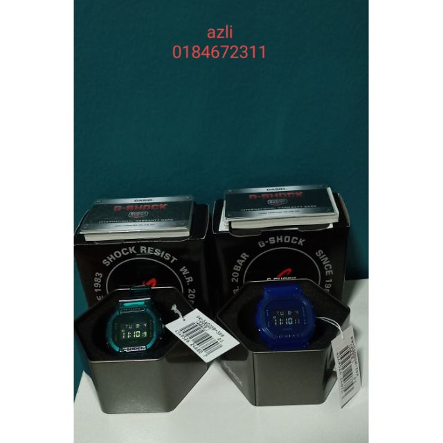 g shock petak jelly biru