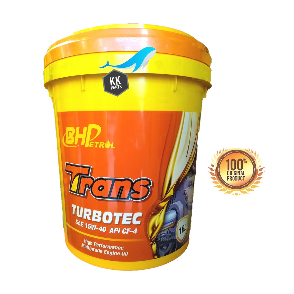BHP Trans Turbotec 15W40 CF4 Multigrade Engine Oil [18L] Shopee Malaysia