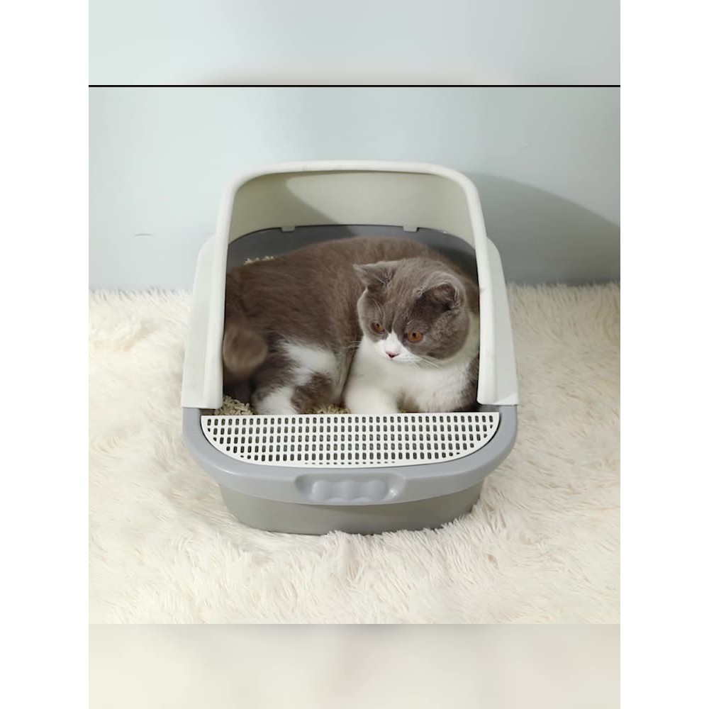 [5 days Promotion] HSC 2021 New Design ABS Cat Litter Box With Two Sizes  Three Color