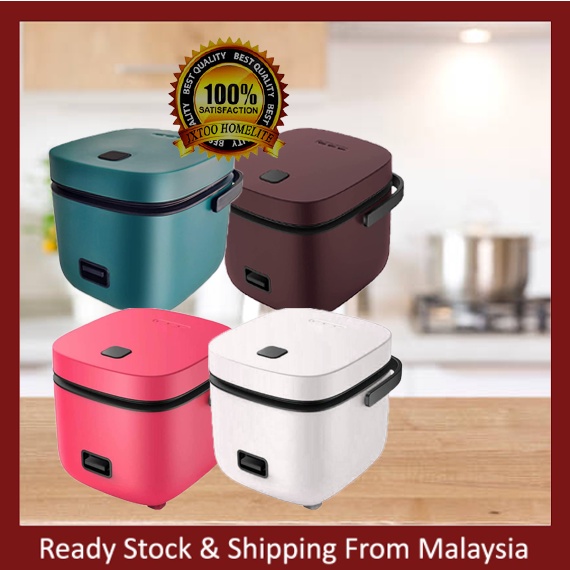 Mini Rice Cooker 1.2L Electric Small Rice Cooker with Steamer Non-Stick Pot Multi Cooker Cook Porridge Periuk Nasi Bubur