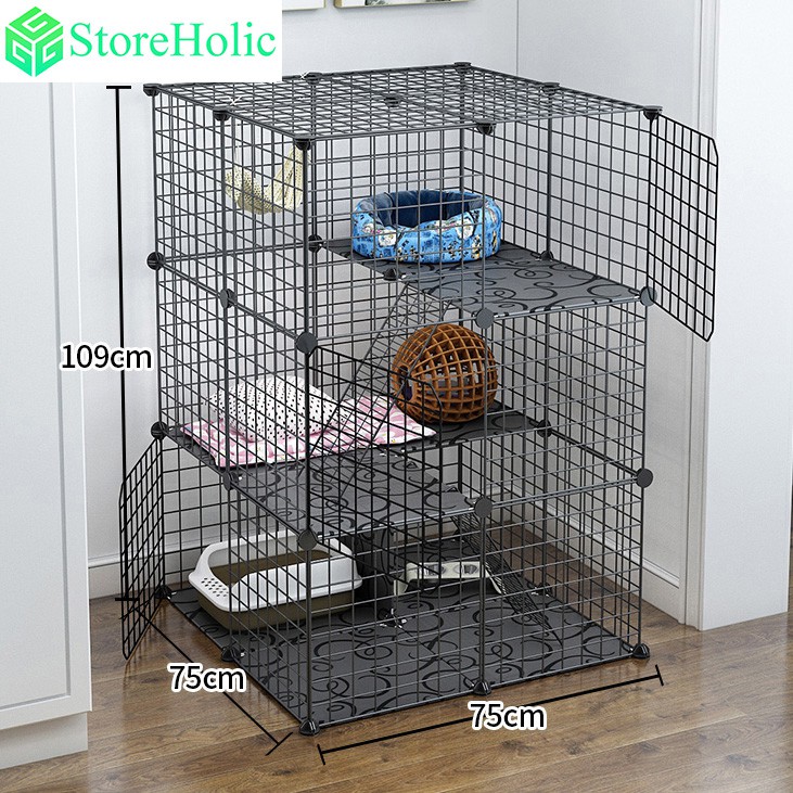 Free Gift T&C ~ StoreHolic Extra Large 12 Cubes Steel Wire Cat Cage Cat ...