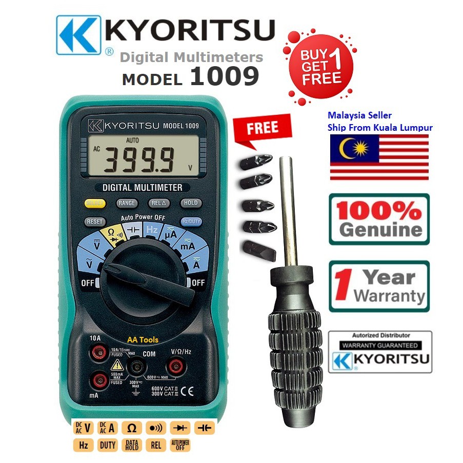 Kyoritsu 1009 Digital Multimeter (NEW & ORI KYORITSU) Shopee Malaysia