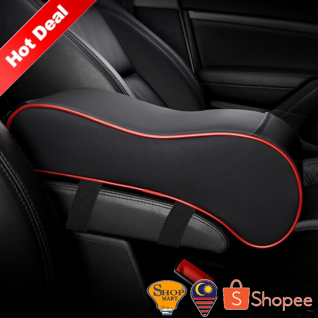 Car Arm Rest Extend Faux Leather Memory Cushion Foam Car Armrest Center ...