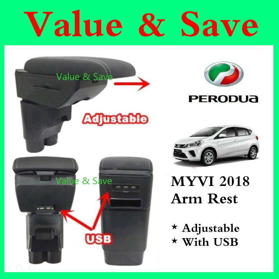 Launching- Perodua Myvi 2018 - 2020 PVC Adjustable Arm 