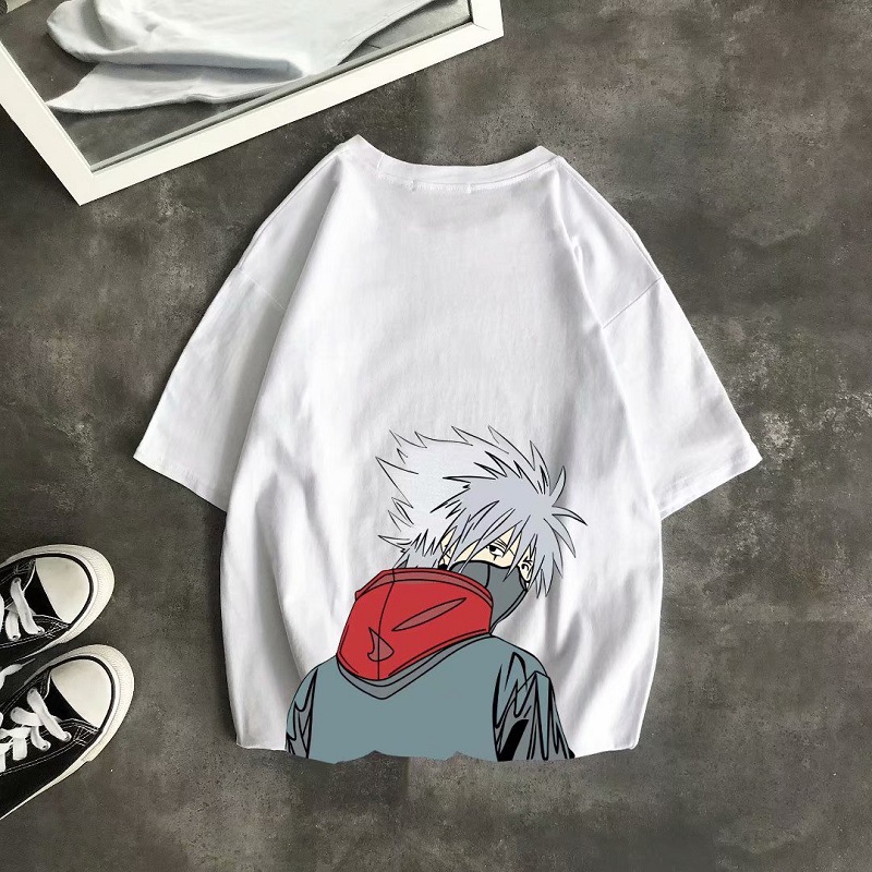  baju  t shirt lelaki Japanese Naruto Kakashi short sleeved 