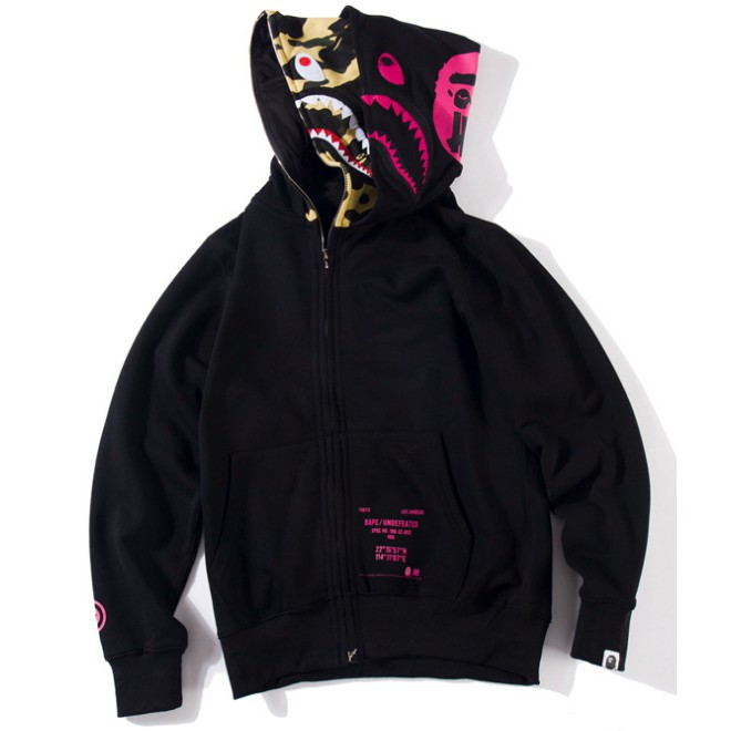 bape undefeated double shark hoodie