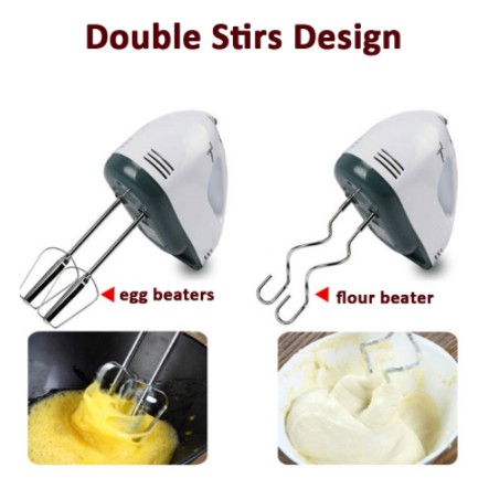 FREE GIFT CHERRY 7 Speed Electric Food Mixer Table Cake Dough Mixer Handheld