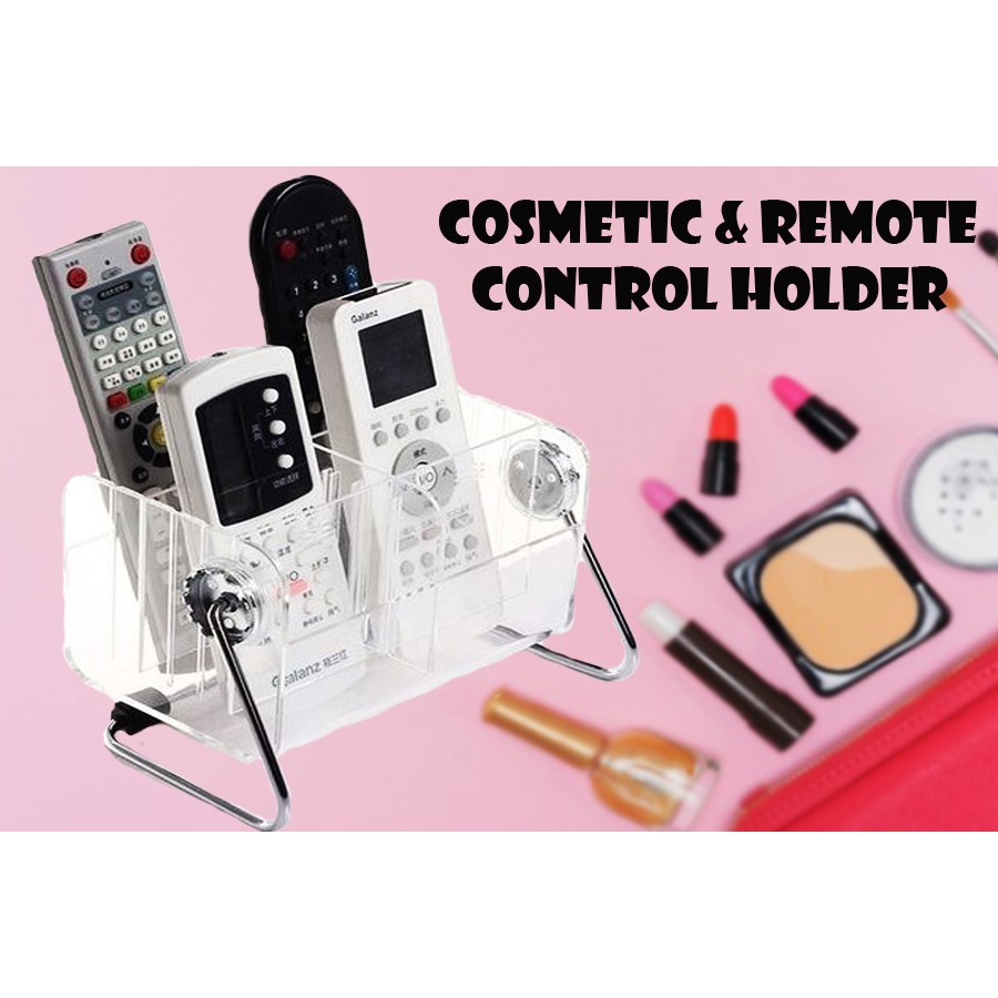 Make up Remote Control Key Stand Holder Storage Box Clear Rack Acrylic