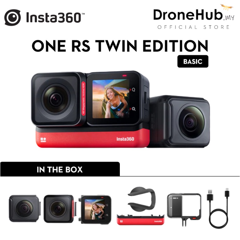 Insta360 ONE RS Twin Edition 4K Boost Lens + 5.7K 360 Mod (Official ...