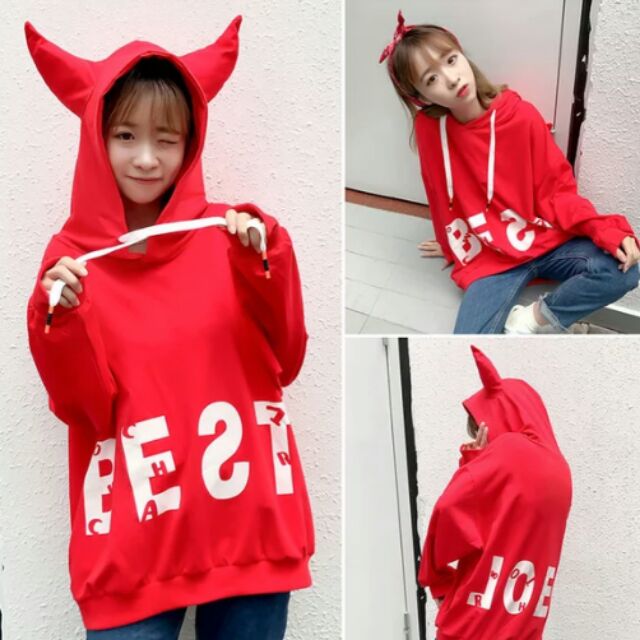 devil hoodie with horns