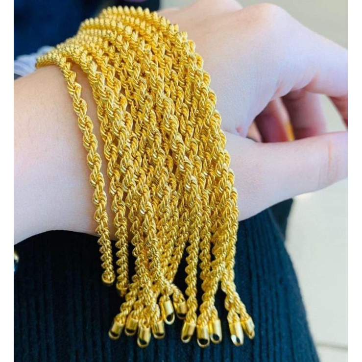 Emas916 Rantai Tangan Pintal Hollow 0 3cm Shopee Malaysia