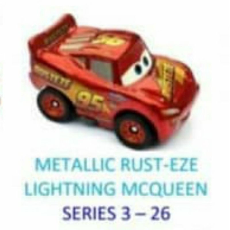 Disney Pixar Cars Mini Racers 26 - Metallic Rust-eze Lightning McQueen |  Shopee Malaysia