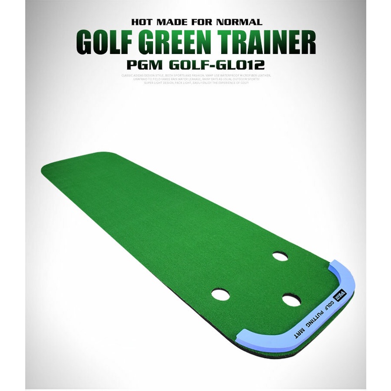 PGM Golf Green Putting Mat with Blocking Arc Cushion