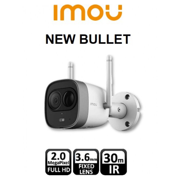 IMOU NEW BULLET 1080P FULLHD IP67 WEATHERPROOF WIFI CAMERA (CCTV) WITH SPOTLIGHT AND SIREN IPC