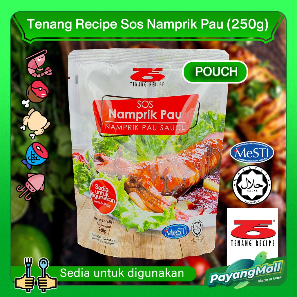 TENANG RECIPE Sos Namprik Pau Pes Sos Lada Bakar Mudah & Sedap Original Tenang Recipe Nam Prik Pao 250G | PAYANG MALL