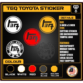 TEQ TOYOTA JDM STICKER. TOYOTA STICKER. RACING STICKER. CAR STICKER ...