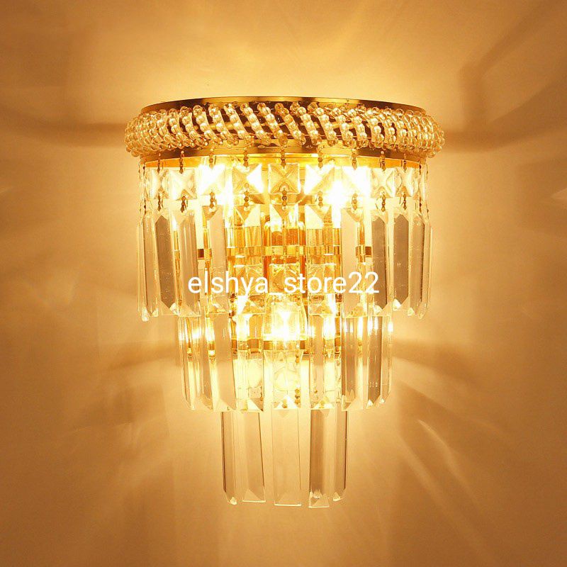 Crystal PREMIUM Wall LED Lights MODEL 2 LAYER Elegant Glass Luxury Glass MODERN Lights TEMPEL