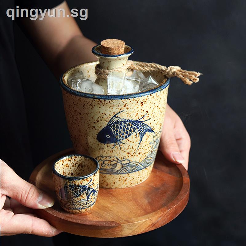 Japanese Sake Alcohol Dispenser Liquor Household Small Sake Cup Wine Glass Ceramic Cold Jug Set Traditional Shochu Cup