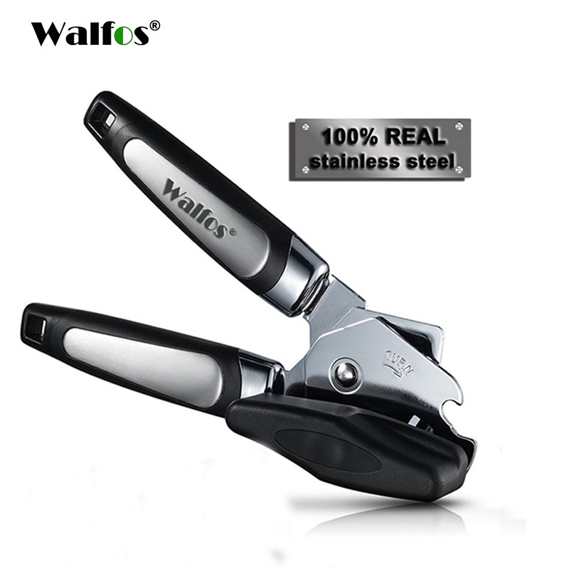 WALFOS  Stainless Steel Cans Opener Side Cut,Manual Can Opener with Smooth Edges