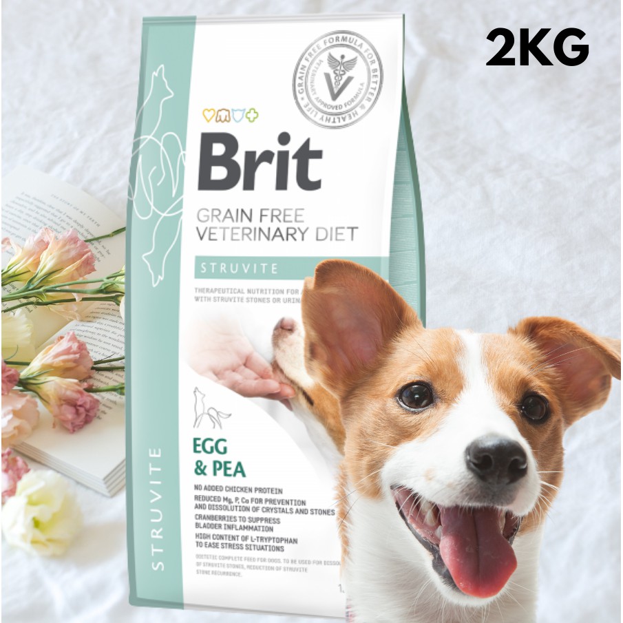 Brit Grain Free Egg and Pea Vet Diet Canine Struvite Dog Dry Food 2kg