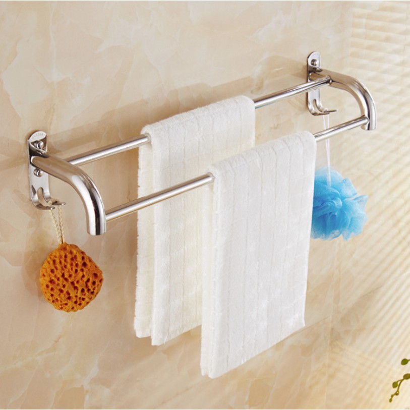 40cm / 50cm / 60cm 304 Stainless Steel Towel Hanger Double Rod for ...