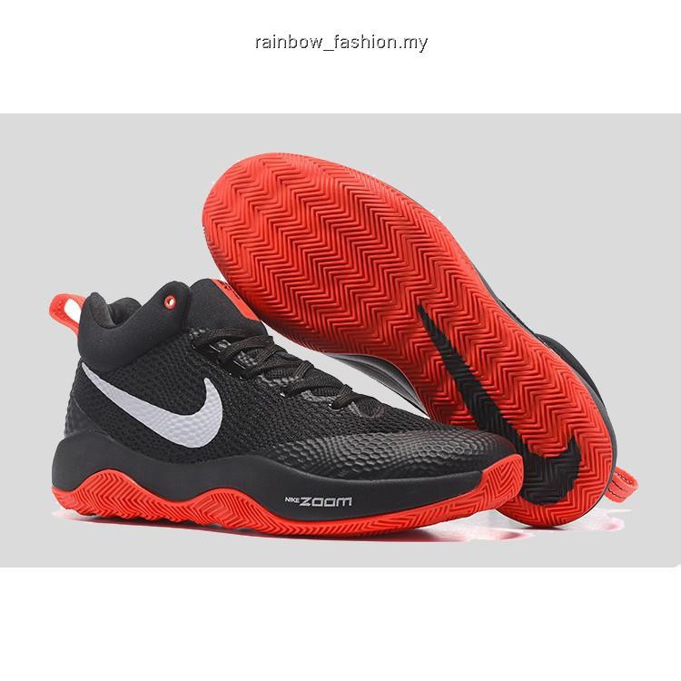 Nike 2017 Black/White Red Mens Basketball Shoes Shopee Malaysia