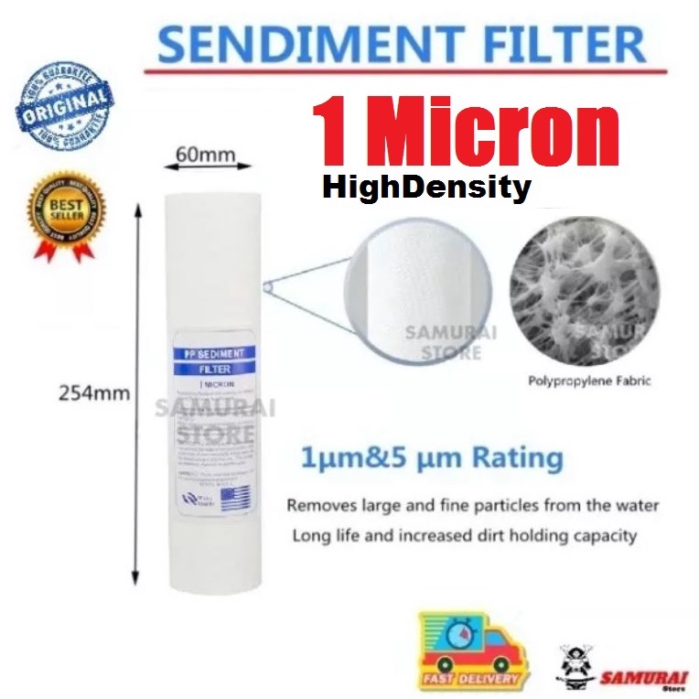 Samurai Store -1 Micron PP Sediment Filter Replacement Cartridge 105g PP Water Filter / Sediment Water Filter Cartridge