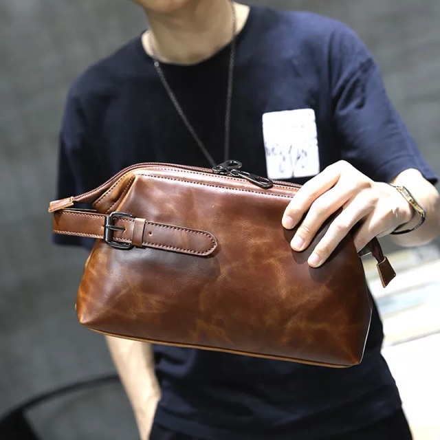 mens clutch bags leather