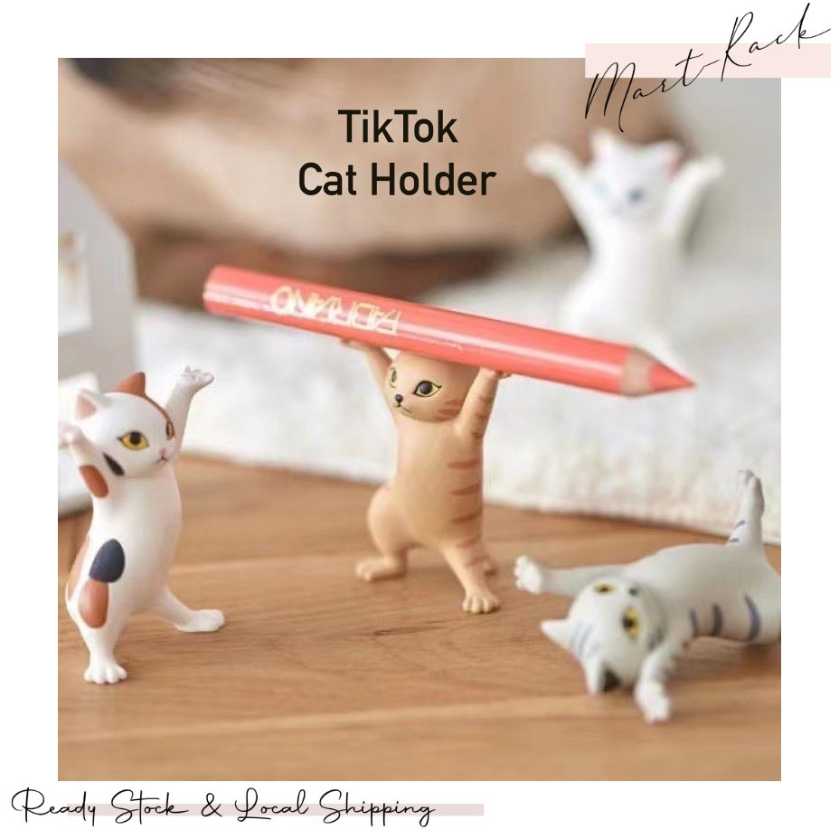Tiktok Cute Cat Standing Statue AirPods Earbuds Earphone Airpod Ear Hook Holder Protection