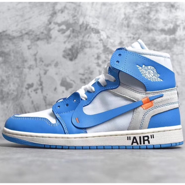 Off White X Air Jordan 1 Blue Shopee Malaysia