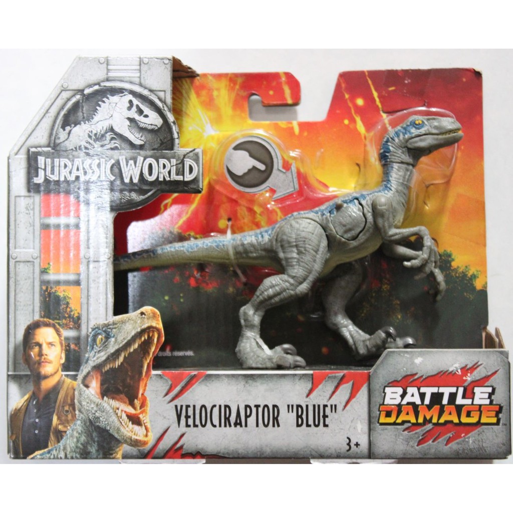battle damage velociraptor blue