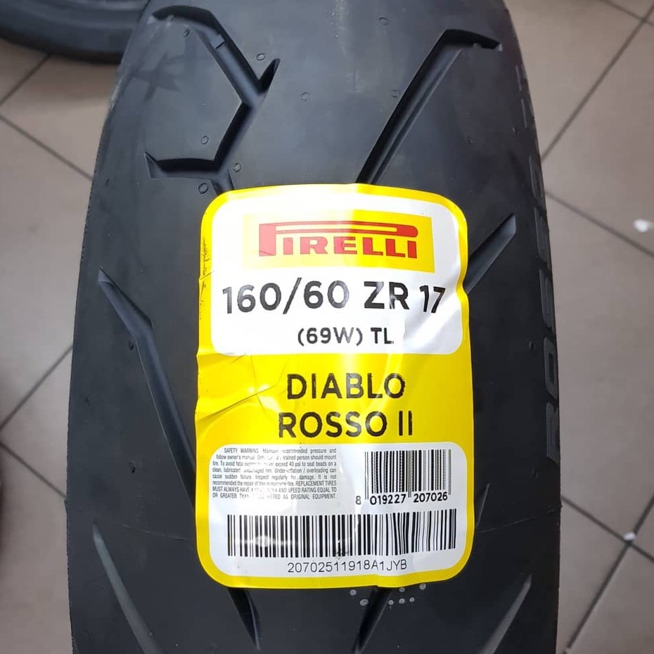 Original Pirelli Diablo Rosso 2 Tubeless Tyre Tayar Tire Racing Besar 160 60zr17 160 60r17 160 60 17 160 60 17 Ktm R25 Shopee Malaysia