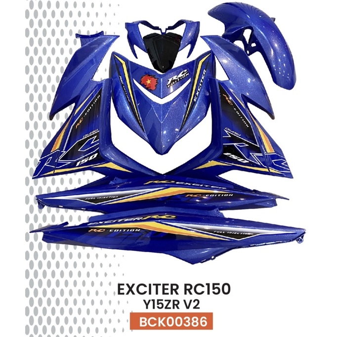 MAGIC BOY Y15 V2 EXCITER RC BLUE / CRYSTAL BLUE COVER SET (VIETNAM ...