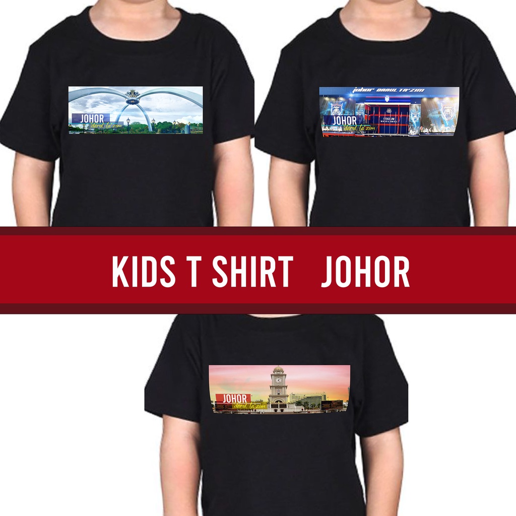 Kids T shirt Johor Bharu Johor JDT Cotton T-Shirt Souvenir Gift T shirt Kanak kanak